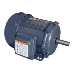 Dayton 2 HP General Purpose Motor, 3-Phase, 1730 Nameplate RPM, Voltage 208-230/460, Frame 145T