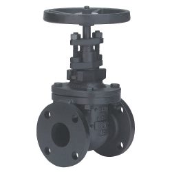 Class 125 Flange Gate Valve, Inlet to Outlet Length: 10", Pipe Size: 5", Max. Fluid Temp.: 353°F